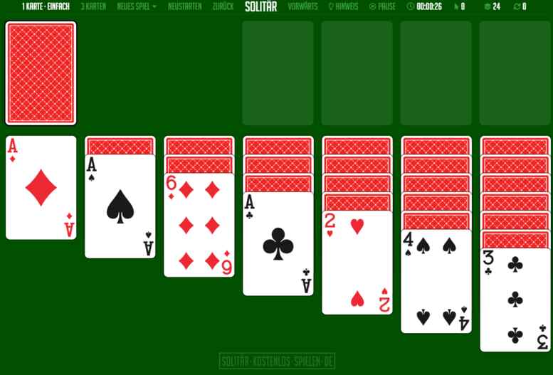 Solitär online spielen